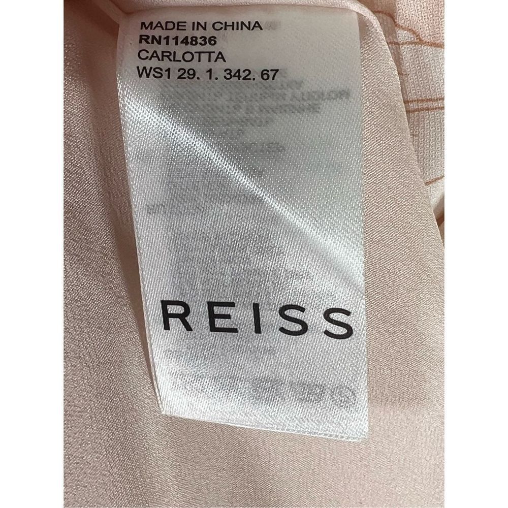 NWT Reiss Women's Floral Carlotta Tie Waist Flippy Blush Mini Dress Size 12 - Picture 10 of 12